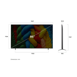 86NANO80A6A | 86 inch LG NanoCell AI NANO80 4K Smart TV AI Magic remote HDR10 webOS25 - Image 4