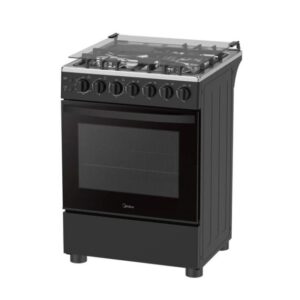 Midea 60*60- 3Gas + 1 Electric Standing Cooker With Electric Oven Black - Image 1