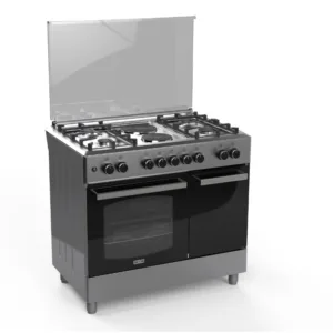 SOLSTAR Elite Line 90x60cm FREE STANDING OVEN + GAS BOTTLE COMPARTMENT (4Gas + 2Electric) - SO942DKE-CINBSS - Image 1
