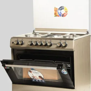 SOLSTAR 90cm, 4Gas+2Electric, Electric Oven, Inox - Image 1