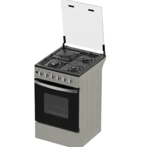 Midea 60*60- 3Gas + 1 Electric Standing Cooker with 4 Functions, Electric Oven, Silver - Image 2