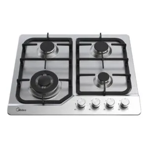 Midea Built-In Gas Hob, 4 Burners, Stainless Steel - Image 1
