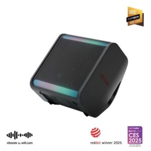 Xboom Stage 301 by will.i.am, Portable Party Speaker, 6.5? woofer and Dual 2.5 midrange Drivers, up to 12 Hours, Wedge Design + Tripod Port, IPX4 Water Resistant - Image 1