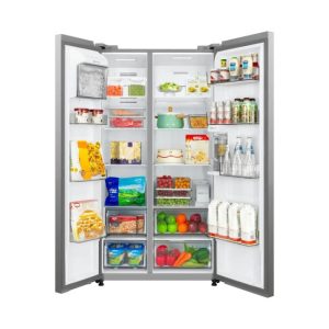 Midea Side by Side Space Master Refrigerator, 700L, Crystal Silver - Image 2